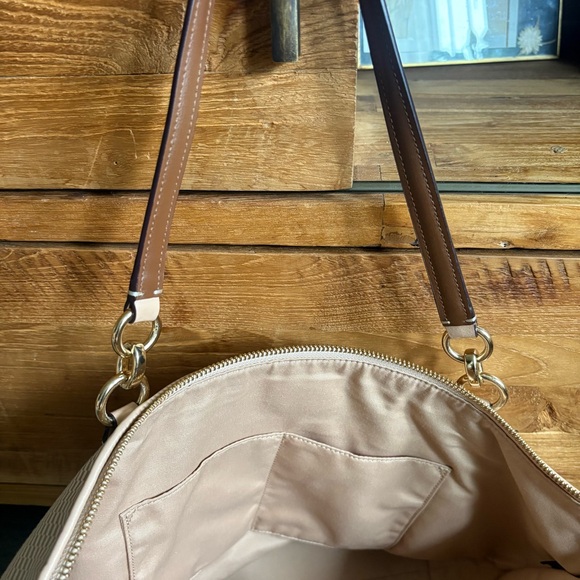 Coach Ava Zip Tote in Legacy Jacquard purse cream - Picture 12 of 16